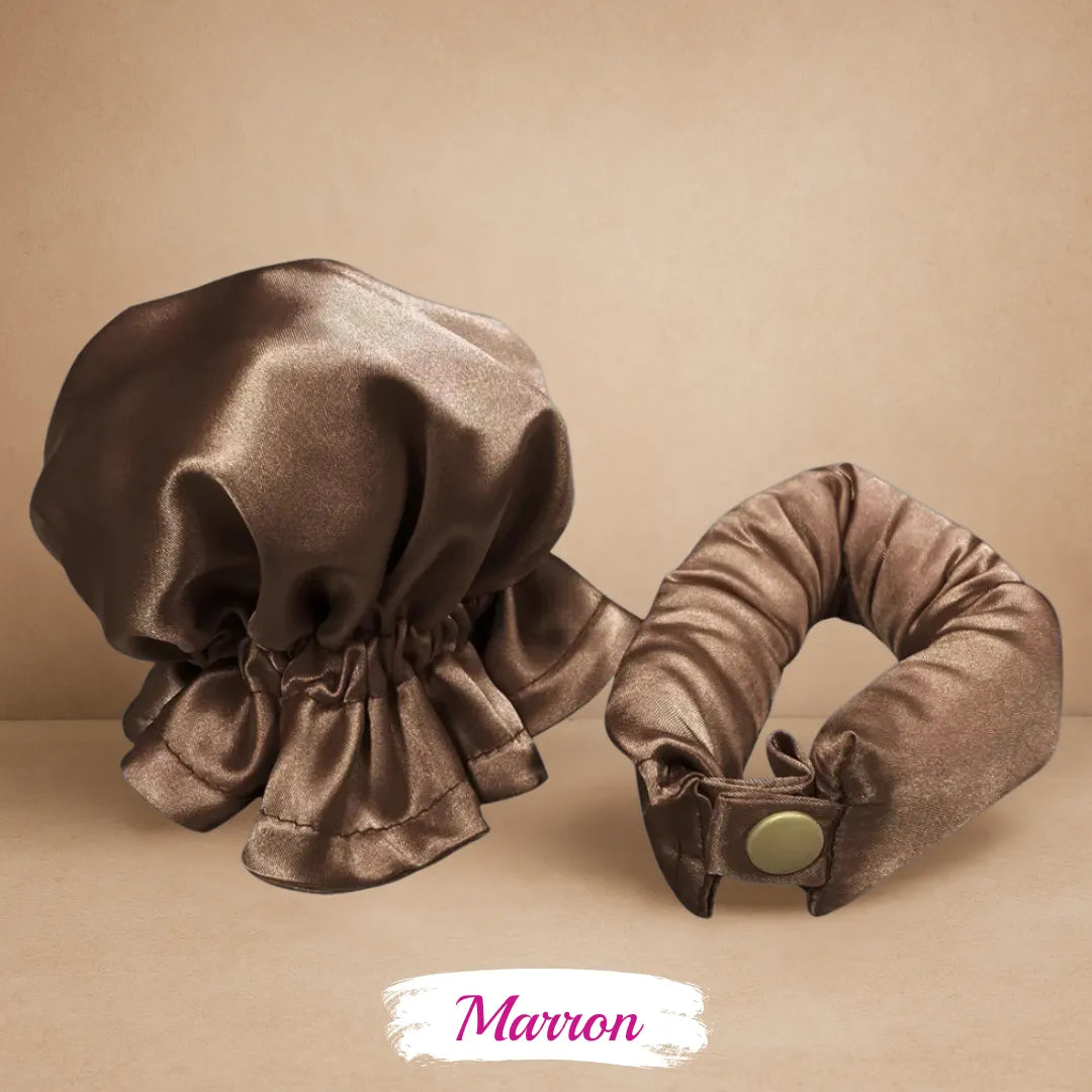 Bigoudis sans chaleur couleur marron – routine coiffage express sans chaleur.