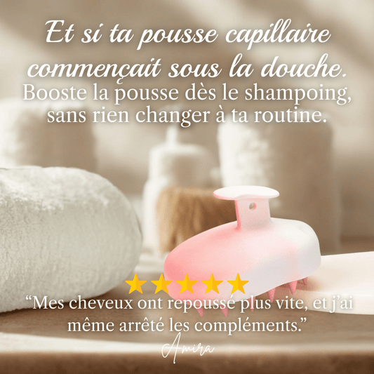Brosse de massage cuir chevelu pour stimuler la pousse des cheveux