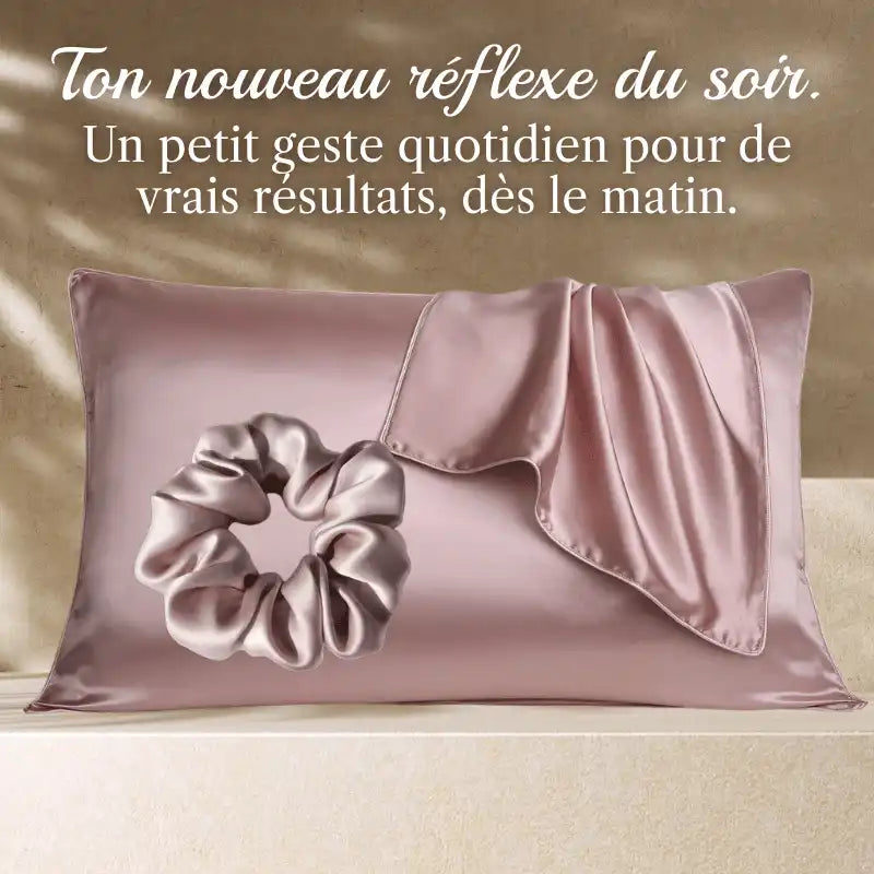 Pack découverte soie en couleur rose poudré – accessoires protecteurs cheveux texturés